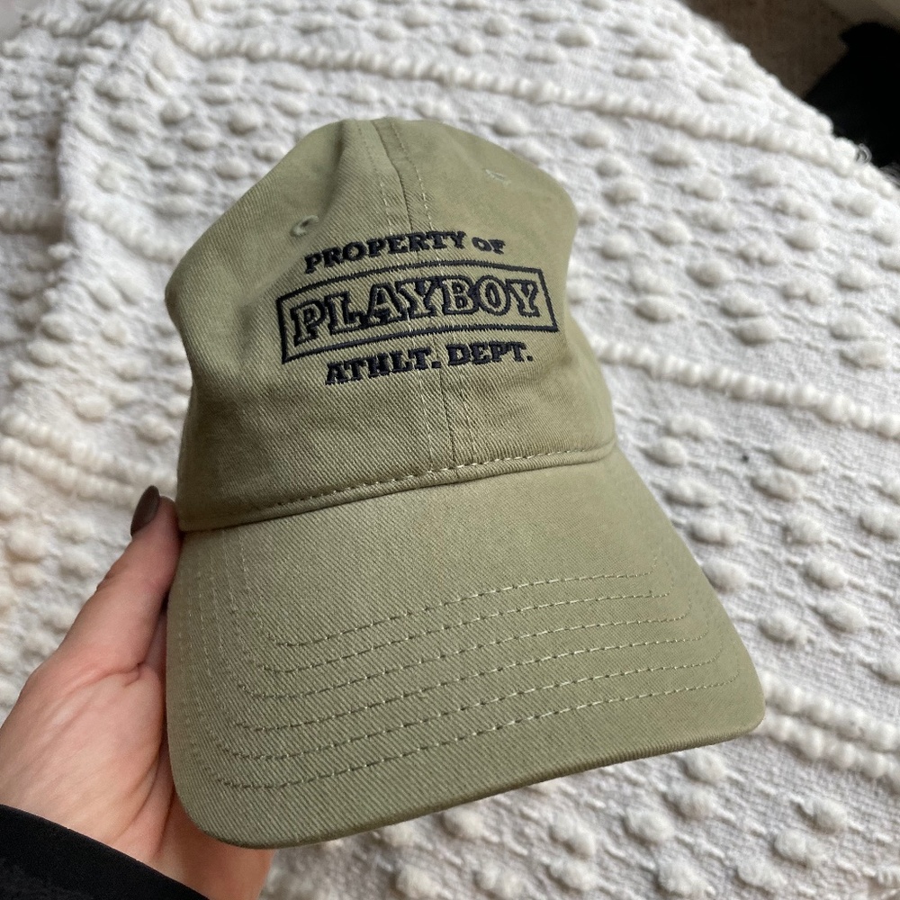 Playboy green ball cap hat